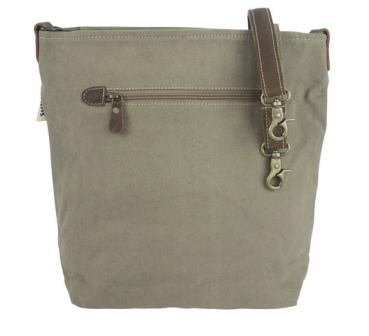 Preview: Sunsa Damen Canvas Tasche Umhängetasche/ Crossbody khaki, Mandalamotiv